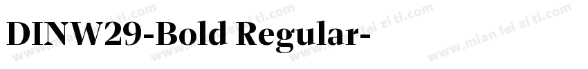 DINW29-Bold Regular字体转换
